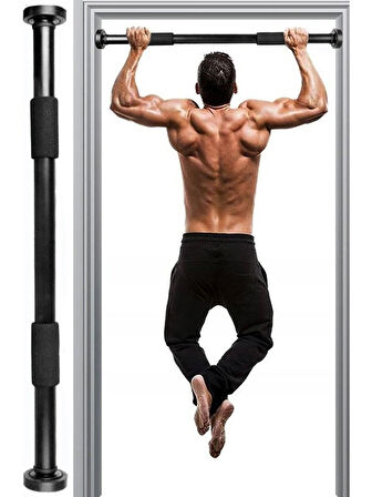 Krom Kapı Barı, Koridor ve Spor Için Dayanıklı Barfiks Çubuğu, Gri