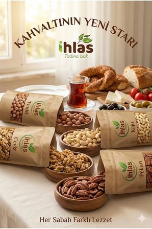 Karışık Kuruyemiş Seti Premium 4'lü Çiğ Fındık Kaju Ceviz Pekan 400 Gr Katkısız
