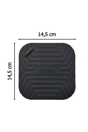 Siyah Kare Silikon Gider Kapağı Koku Önleyici Lavabo Banyo Mutfak Gider Tıkacı 14.5 cm