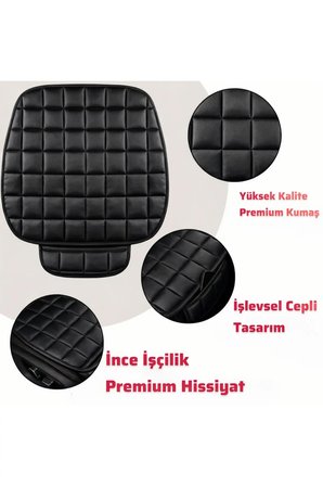 Premium Cepli Ortopedik Oto Koltuk Minderi (2 Adet)