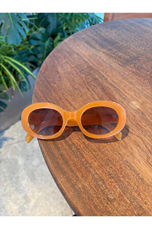 Lunat C aksesuarlı Güneş Gözlüğü Kemik Trend Gözlük