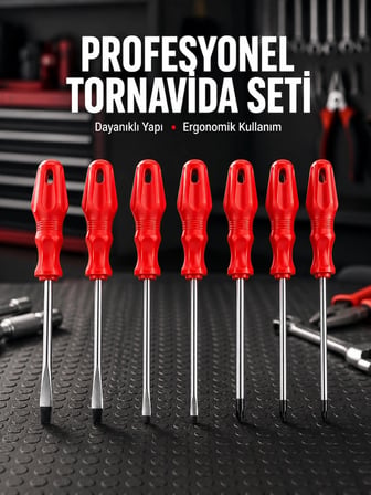Profesyonel Günlük Kullanıma Uygun 7Li Tornavida Seti
