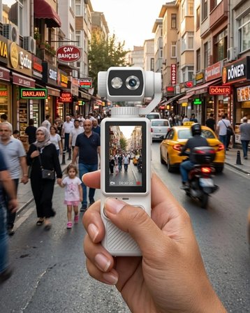 Kompakt Video Kamera Otomatik Netleme Dahili Işık Destekli El Kamerası