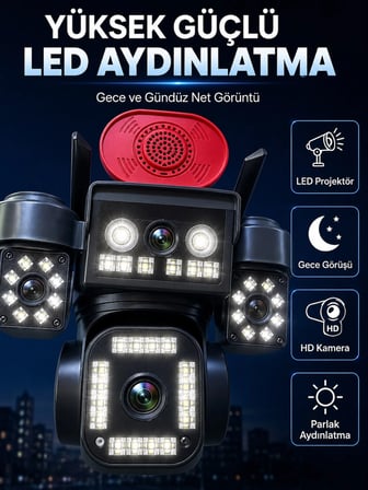 Yüksek Güçlü Led Aydınlatma Gece Görüş Teknolojisi İle Günün Her Saatinde Net Görüntüleme