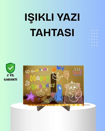 Yaratıcı Çizim Mesajlar İçin Led Işıklı Renkli Tahta