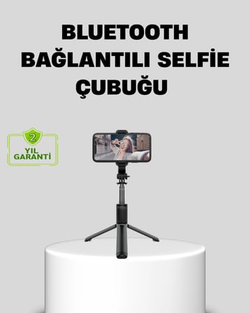 Selfie Çubuğu – 360° Dönebilen Başlık, Bağlantı