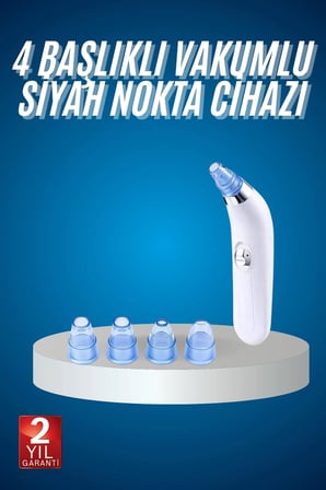 4 Başlıklı Vakumlu Siyah Nokta Yüz Temizleme