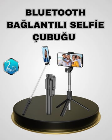 Selfie Çubuğu – Kablosuz, Hafif Yüksek Çözünürlüklü Çekim İçin