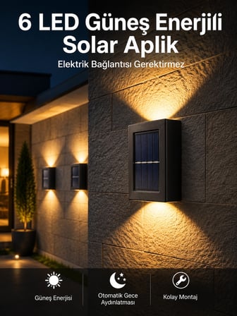 Bahçe Aydınlatması Solar Güneş Enerjili Dekoratik Led Işıklı Lamba