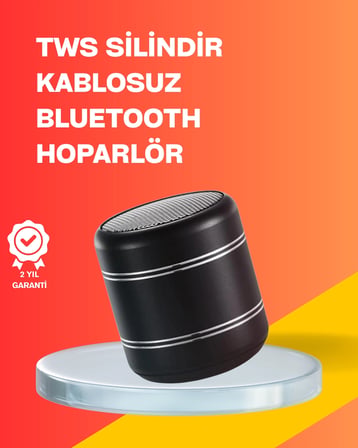 Silindir Hoparlör Güçlü Ses 4W Bas + Tws Senkron Özellik