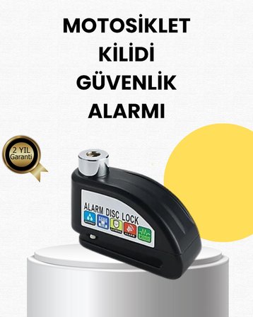 Çelik Gövdeli Alarm Disk Kilidi Motosiklet Bisiklet İçin Güvenlik