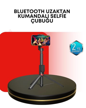 Dikey Yatay Çekim Destekli Selfie Stick Tripod