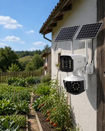 Güneş Enerjili Arıcı Kamerası 4G Sım Kartlı 9Mp Üç Lens Yayla Güvenlik Kamerası 2 Yıl