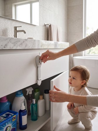 Dolap Çekmeceler İçin Çocuk Güvenlik Kilidi Pratik Emniyet Aparatı