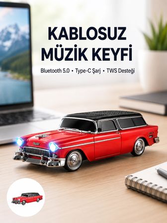 Tasarımlı Led Işıklı Hoparlör 10W