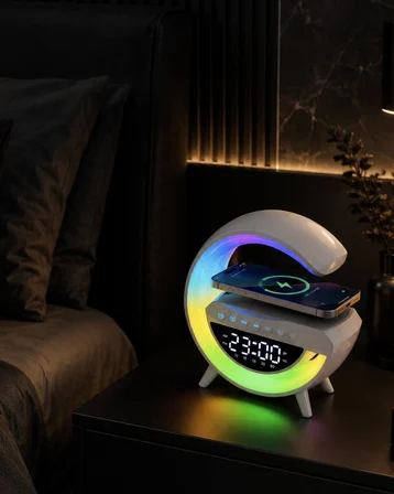 Rgb Hoparlör Usb Fm Aux Destekli Taşınabilir Ses Sistemi