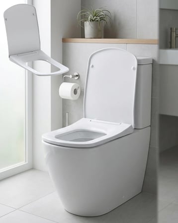 Slim Yavaş Kapanan Klozet Kapağı Sessiz Kapanma Kolay Montaj