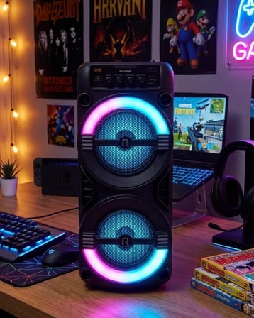 Hoparlör Led Işıklı Usb Tf Kart Destekli