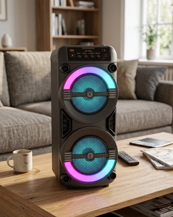 Taşınabilir Hoparlör Rgb Işık Efektli Stereo Ses