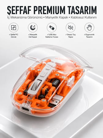 Mouse Çift Modlu Bağlantılı 2.4Ghz Destekli Yeni Nesil