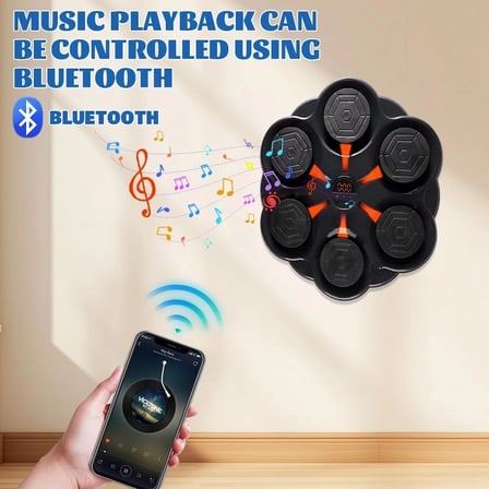 Duvar Boks Makinesi Müzikli Hoparlör Özellikli Led Işıklı Ritimli 9 Mod Seviye Ayarlı Box