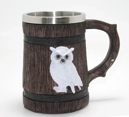 Harry Potter Hedwig Temalı 3D Kabartmalı Çelik Kupa Bardak Alk4378