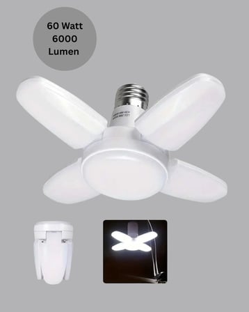 Tasarruflu Led Ampül 60 Watt 4 Kollu Beyaz Işık Yeni Nesil