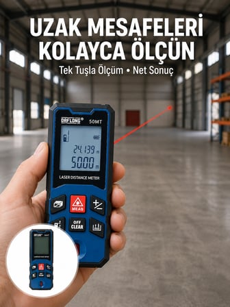 Profesyonel Metre Hassas Ölçüm Dijital Ekran Yeni Nesil