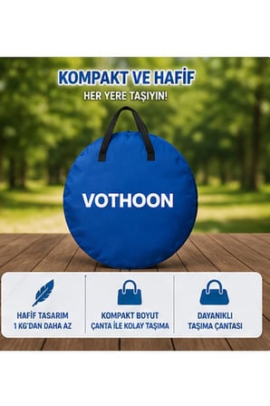 Otomatik Kabin Giyinme Çadırı 120X120X190 Cm Üst Havalandırma Yan Pencereli Duş & Wc Çadırı