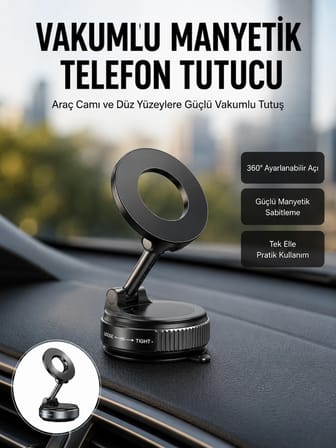 360 Derece Ayarlanabilir Araç Telefon Standı Yeni Nesil