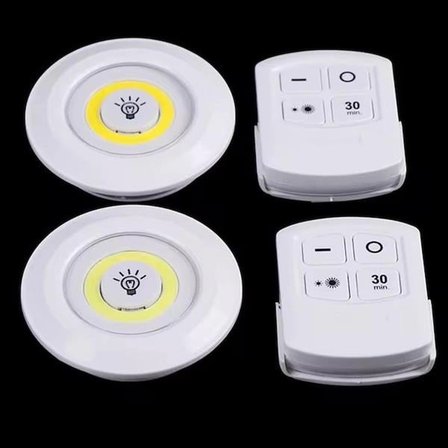 Led Lamba 3'Lü Uzaktan Kumandalı Yapışkanlı Beyaz Işık (Kopya)