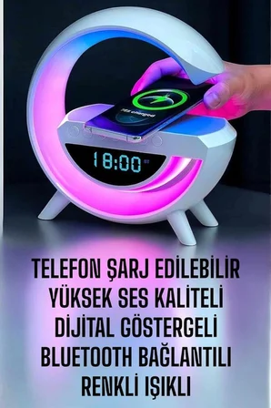 Hoparlör Dijital Göstergeli Rgb Işıklı