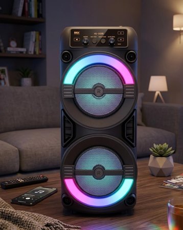 Rgb Işıklı Taşınabilir Hoparlör Güçlü Stereo Ses