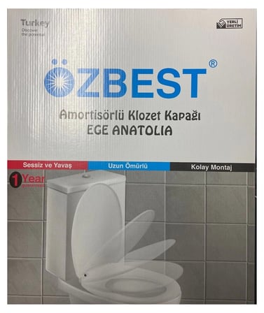 Lüks Yavaş Kapanan Amortisörlü Klozet Kapağı Ses Önleyicili, Kolay Montaj Her Modele