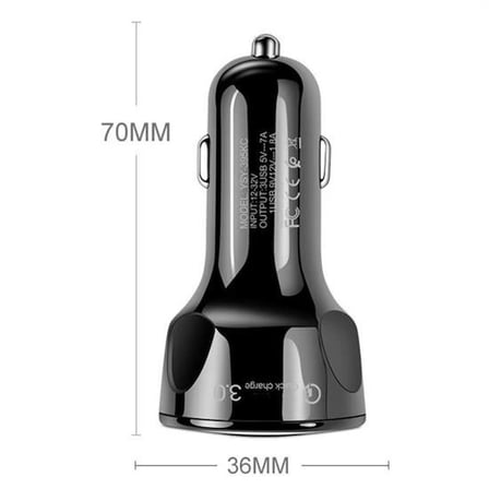 55W 3 Port Usb Araç İçin Telefon 3 Girişli Çakmaklık Adaptör-31A Pd Qc 30