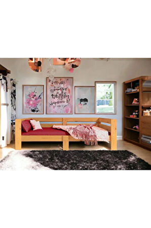 Fawdecor Doğal Ahşap Sedir Karyola Baza Yatak Dekor Mobilya