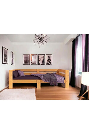 Fawdecor Doğal Ahşap Sedir Karyola Baza Yatak Dekor Mobilya