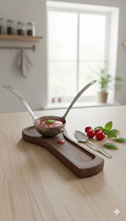 Doğal Ahşap Kirli Kaşıklık