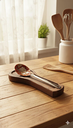 Doğal Ahşap Kirli Kaşıklık