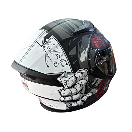 LS5 Fullface Güneş Vizörlü Kask MatBlue Medium (M)
