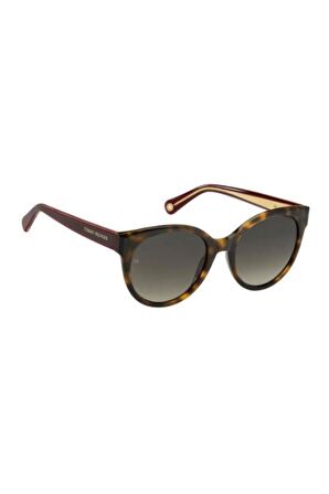 Th1885 s 05lha Kadın Cat Eye Kırçıllı Kahverengi Güneş Gözlüğü