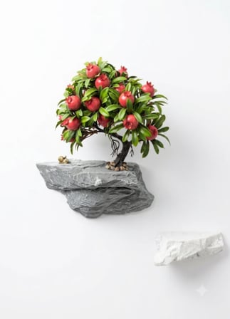 15x30x30 yılbaşı ağaçlı kaya bonzai