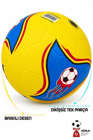 Telvesse Kauçuk 5NO Futbol Topu Yekpare Üretim Soft Karışık Renk 400 Gram No:5