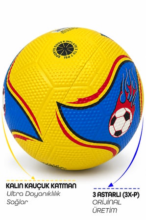 Telvesse Kauçuk 5NO Futbol Topu Yekpare Üretim Soft Karışık Renk 400 Gram No:5