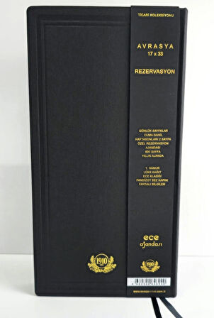 Ece 2026 17X33 Rezervasyon Ajandası Avrasya