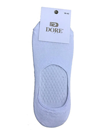 Dore 6 Çift Beyaz Renk Dikişsiz Kaydırmaz Babet Çorap