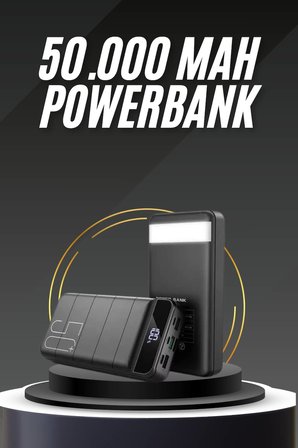 uygun 50.000 Mah Led Dijital Göstergeli USB Çıkışı Powerbank 2026 seri
