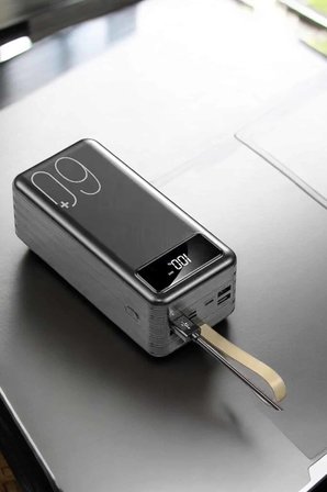uygun Powerbank 60.000 MAH Dijital Göstergeli 4 Portlu Taşınabilir 2026 seri