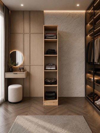 Afilli Kayra Füme Camlı Cok Amaclı Dolap Tamamı Mdf