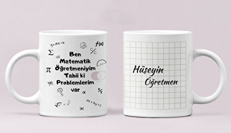 📐📏 Ben Matematik Öğretmeniyim Tabii Ki Problemlerim Var Öğretmenlere Hediyelik Kupa Bardak 📐📏